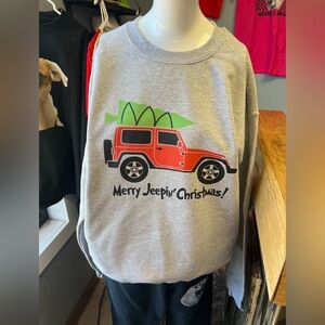 Merry Christmas jeep unisex sweatshirt